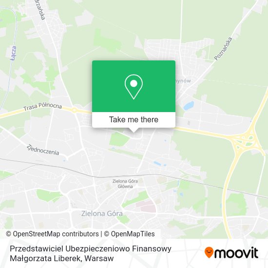 Przedstawiciel Ubezpieczeniowo Finansowy Małgorzata Liberek map