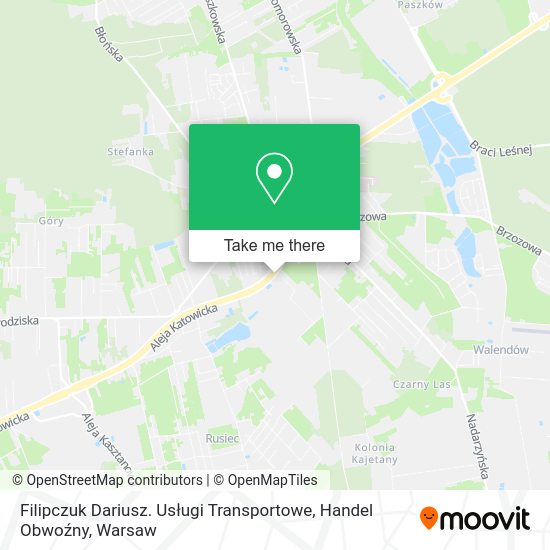 Filipczuk Dariusz. Usługi Transportowe, Handel Obwoźny map