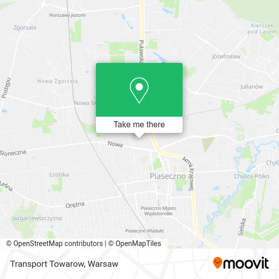 Карта Transport Towarow