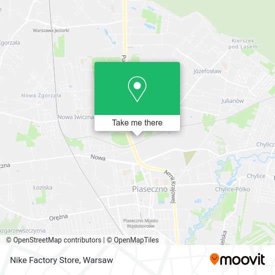 Nike Factory Store map