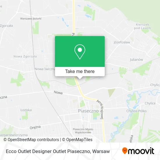 Карта Ecco Outlet Designer Outlet Piaseczno