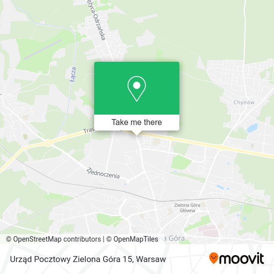 Urząd Pocztowy Zielona Góra 15 map