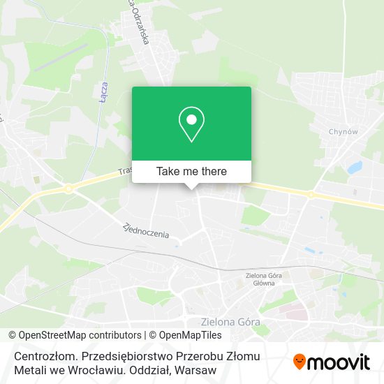 Centrozłom. Przedsiębiorstwo Przerobu Złomu Metali we Wrocławiu. Oddział map