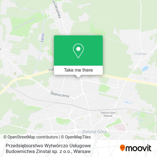 Карта Przedsiębiorstwo Wytwórczo Usługowe Budownictwa Zinstal sp. z o.o.