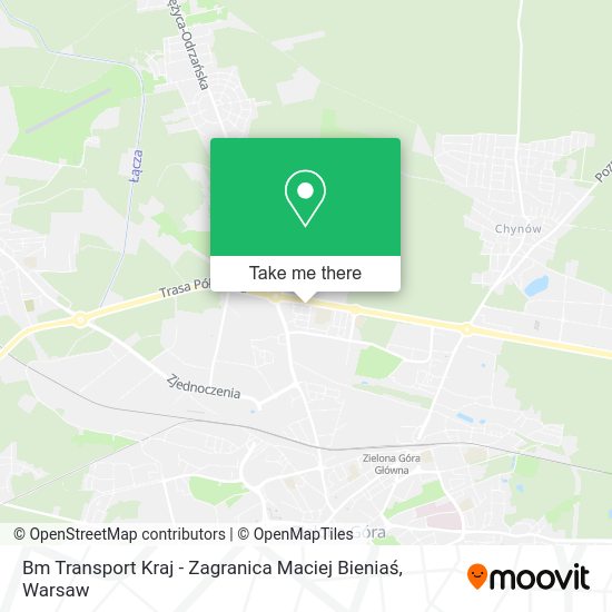 Bm Transport Kraj - Zagranica Maciej Bieniaś map