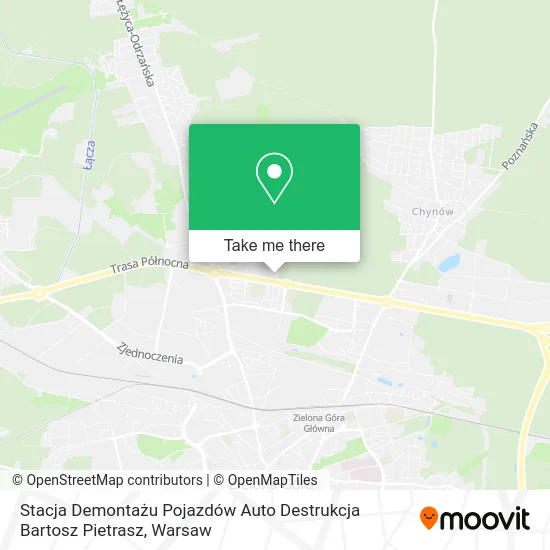 Stacja Demontażu Pojazdów Auto Destrukcja Bartosz Pietrasz map
