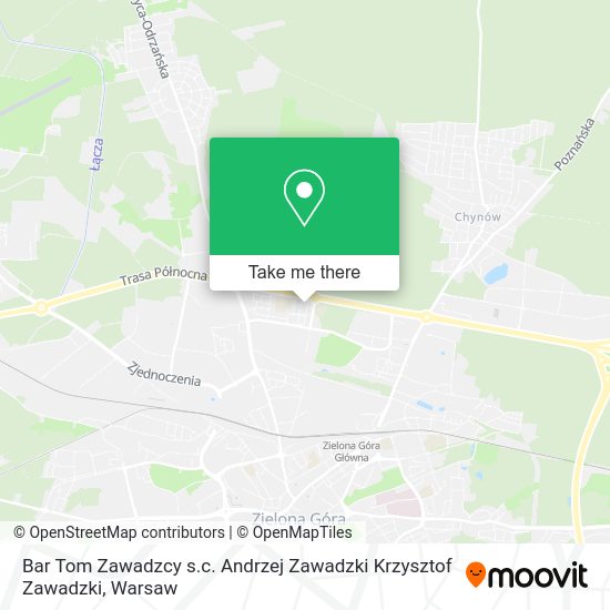 Bar Tom Zawadzcy s.c. Andrzej Zawadzki Krzysztof Zawadzki map