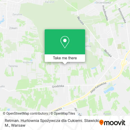 Retman. Hurtownia Spożywcza dla Cukierni. Stawicki M. map