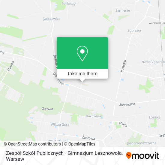 Zespół Szkół Publicznych - Gimnazjum Lesznowola map