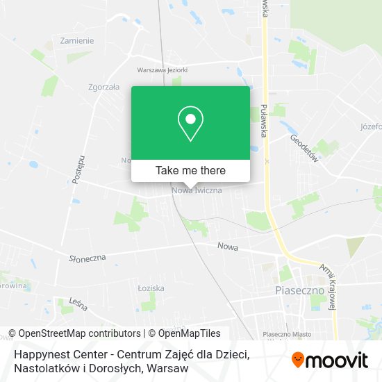 Happynest Center - Centrum Zajęć dla Dzieci, Nastolatków i Dorosłych map