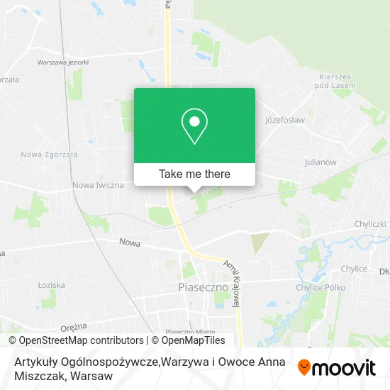 Artykuły Ogólnospożywcze,Warzywa i Owoce Anna Miszczak map