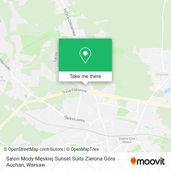 Salon Mody Męskiej Sunset Suits Zielona Góra Auchan map