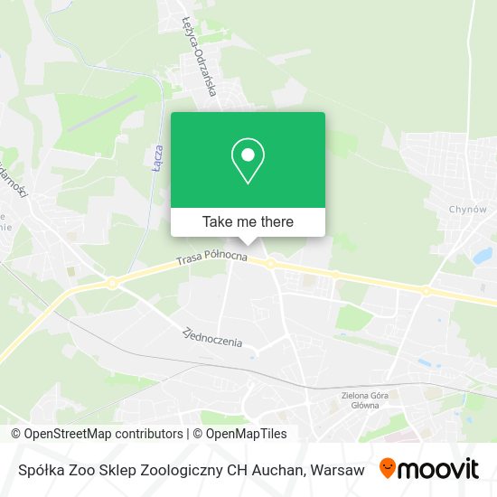 Spółka Zoo Sklep Zoologiczny CH Auchan map