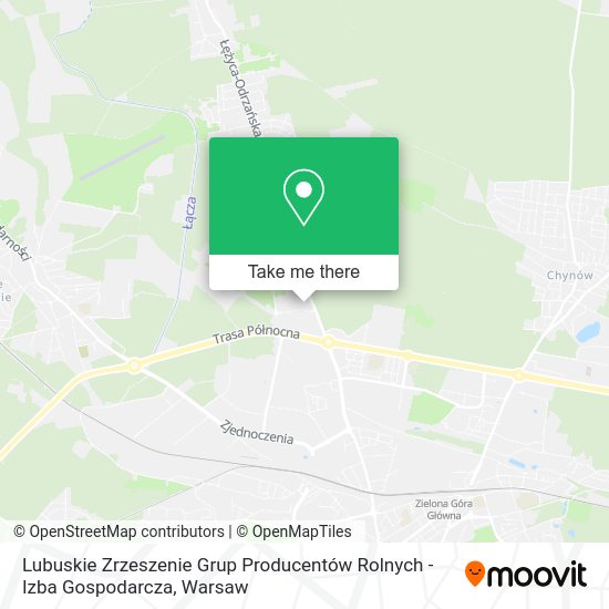 Lubuskie Zrzeszenie Grup Producentów Rolnych - Izba Gospodarcza map