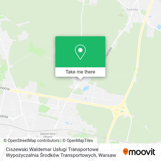 Ciszewski Waldemar Usługi Transportowe Wypożyczalnia Środków Transportowych map