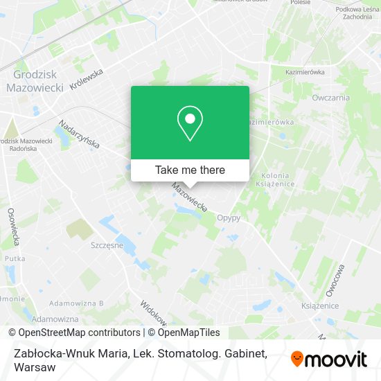 Zabłocka-Wnuk Maria, Lek. Stomatolog. Gabinet map