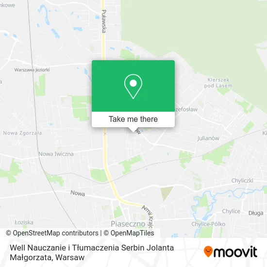 Well Nauczanie i Tłumaczenia Serbin Jolanta Małgorzata map