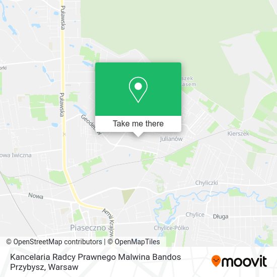 Kancelaria Radcy Prawnego Malwina Bandos Przybysz map