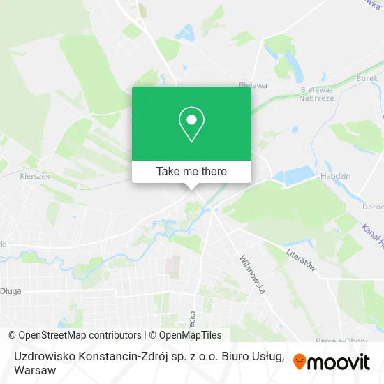 Карта Uzdrowisko Konstancin-Zdrój sp. z o.o. Biuro Usług