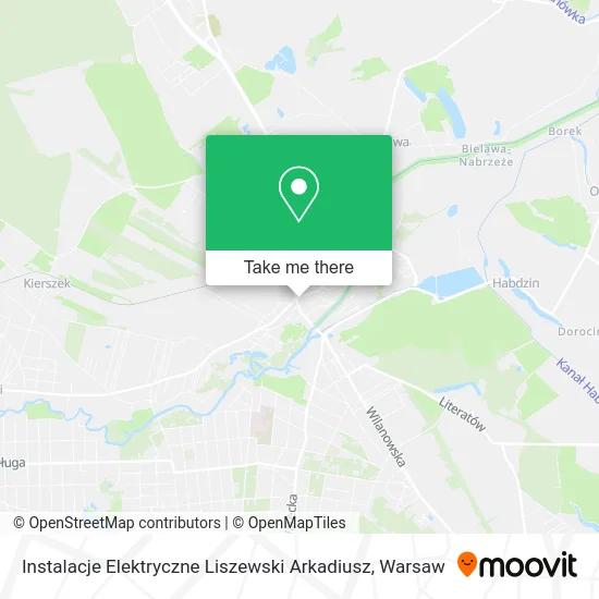 Карта Instalacje Elektryczne Liszewski Arkadiusz