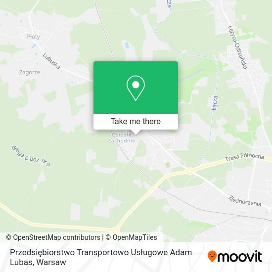 Przedsiębiorstwo Transportowo Usługowe Adam Lubas map