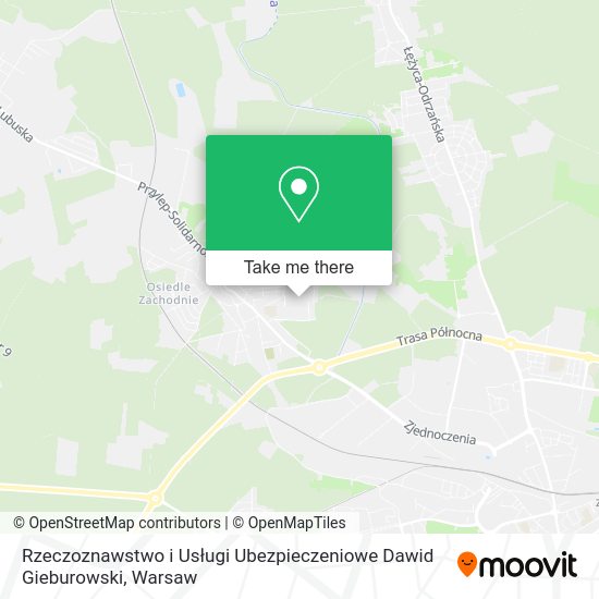 Rzeczoznawstwo i Usługi Ubezpieczeniowe Dawid Gieburowski map