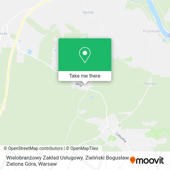 Wielobranżowy Zakład Usługowy. Zieliński Bogusław Zielona Góra map