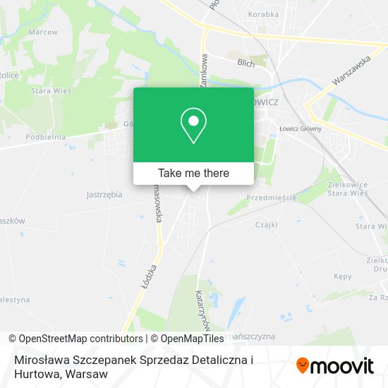 Mirosława Szczepanek Sprzedaz Detaliczna i Hurtowa map