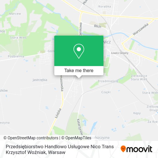 Przedsiębiorstwo Handlowo Usługowe Nico Trans Krzysztof Woźniak map