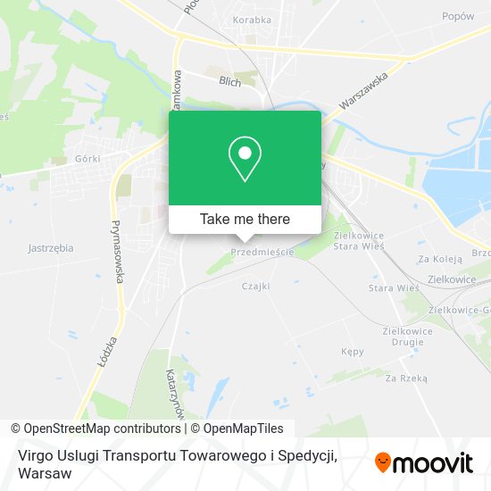 Virgo Uslugi Transportu Towarowego i Spedycji map