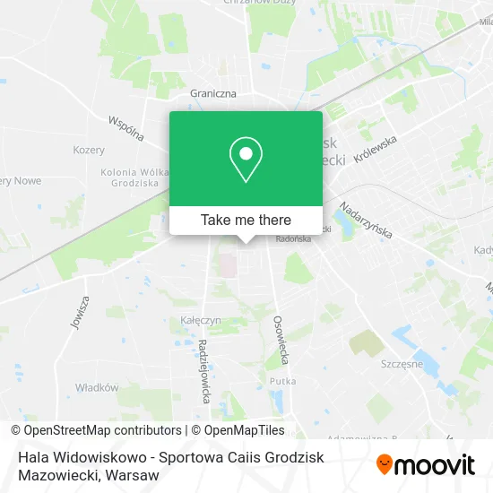 Hala Widowiskowo - Sportowa Caiis Grodzisk Mazowiecki map