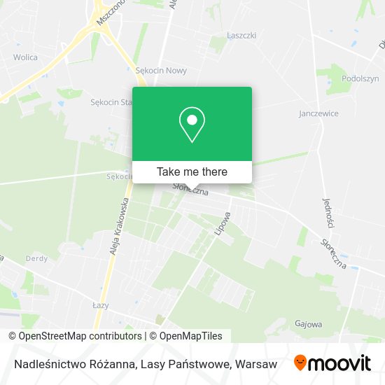 Nadleśnictwo Różanna, Lasy Państwowe map