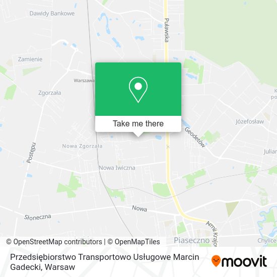 Przedsiębiorstwo Transportowo Usługowe Marcin Gadecki map