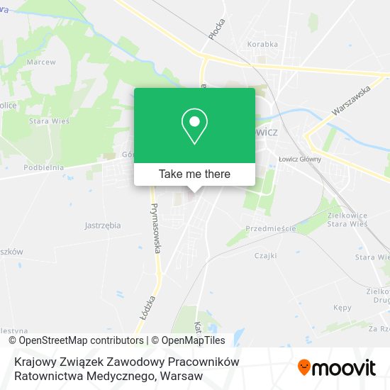 Krajowy Związek Zawodowy Pracowników Ratownictwa Medycznego map