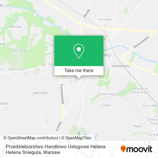 Przedsiebiorstwo Handlowo Uslugowe Helena Helena Sniegula map