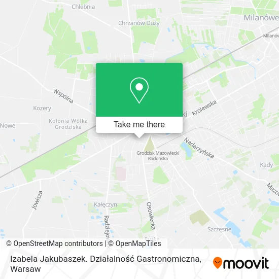 Izabela Jakubaszek. Działalność Gastronomiczna map