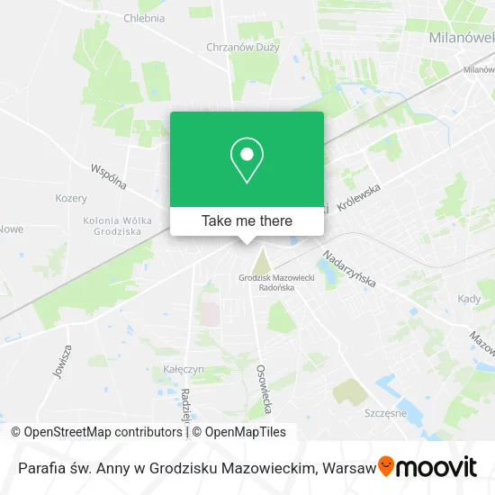 Parafia św. Anny w Grodzisku Mazowieckim map