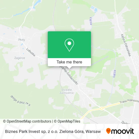 Biznes Park Invest sp. z o.o. Zielona Góra map