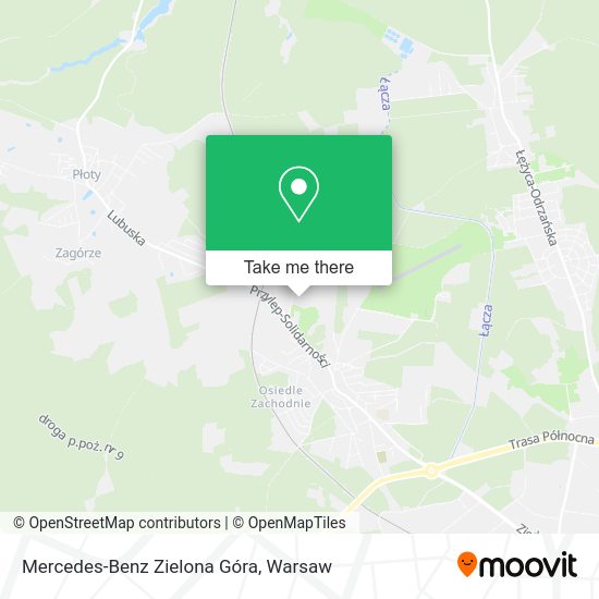 Mercedes-Benz Zielona Góra map