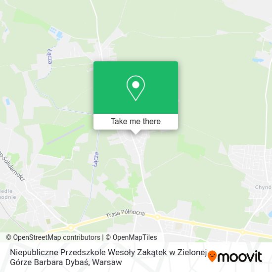 Niepubliczne Przedszkole Wesoły Zakątek w Zielonej Górze Barbara Dybaś map