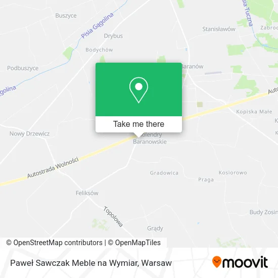 Карта Paweł Sawczak Meble na Wymiar