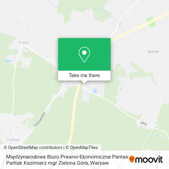 Międzynarodowe Biuro Prawno-Ekonomiczne Pantax Pańtak Kazimierz mgr Zielona Góra map