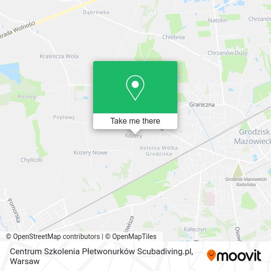 Карта Centrum Szkolenia Płetwonurków Scubadiving.pl