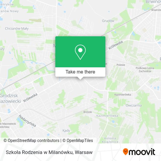 Szkoła Rodzenia w Milanówku map