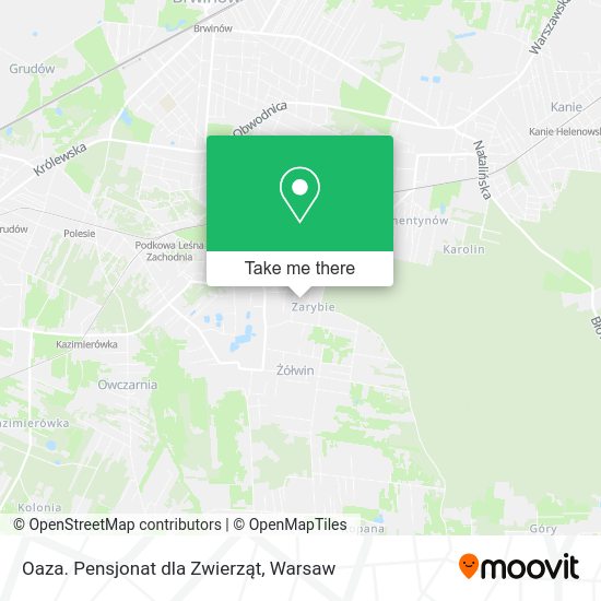 Oaza. Pensjonat dla Zwierząt map