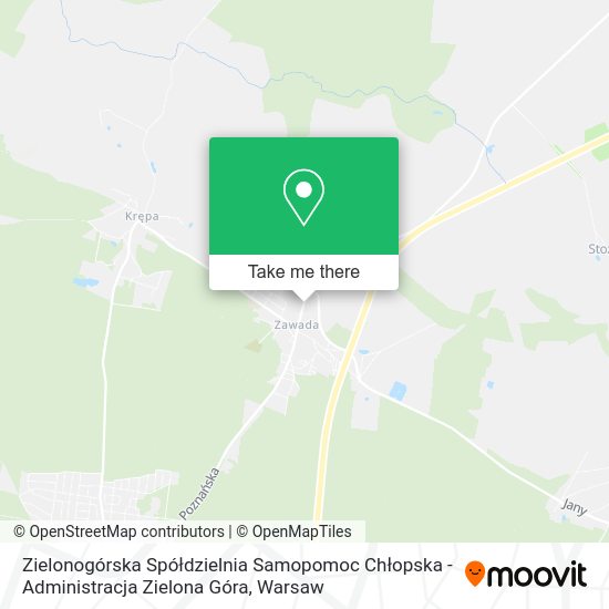 Zielonogórska Spółdzielnia Samopomoc Chłopska - Administracja Zielona Góra map