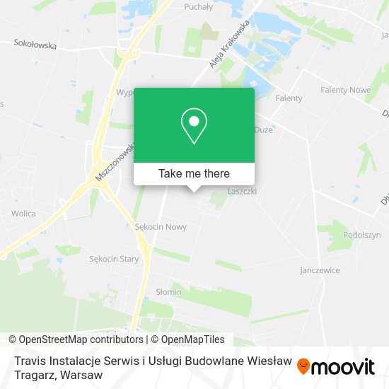 Travis Instalacje Serwis i Usługi Budowlane Wiesław Tragarz map