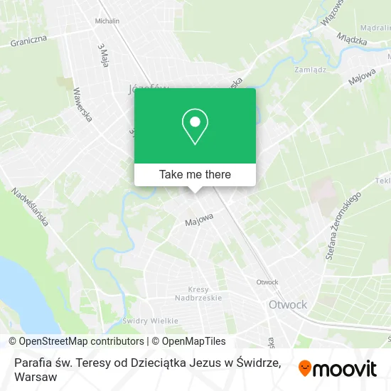 Parafia św. Teresy od Dzieciątka Jezus w Świdrze map