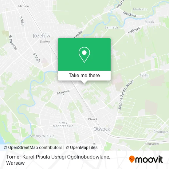 Карта Tomer Karol Pisula Usługi Ogólnobudowlane