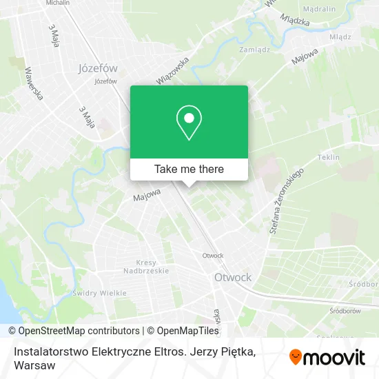 Карта Instalatorstwo Elektryczne Eltros. Jerzy Piętka